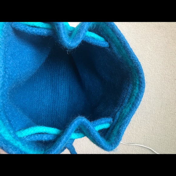 NWOT Large Boiled Wool handcrafted bag / purse - Picture 9 of 12